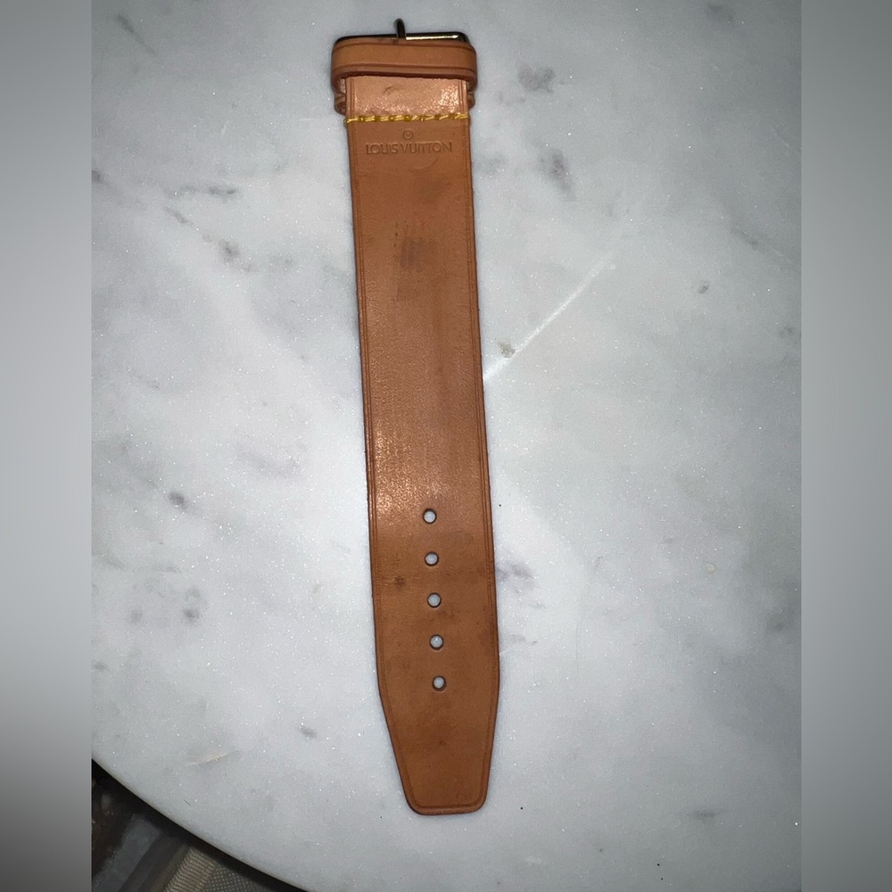 Louis Vuitton Tan Leather Buckle Strap